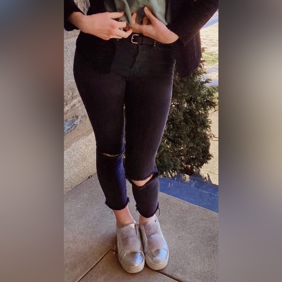 Free People Black Stud Jeans - Picture 2 of 9